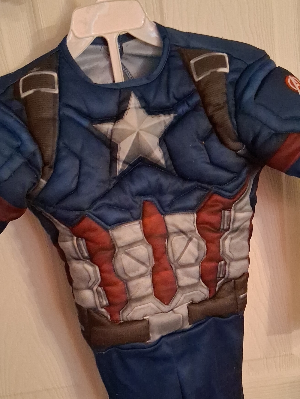 Captain-Inspired Blue and Red Kids Costume Outfit